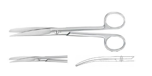 ХІРУРГ. НОЖИЦІ ВИГНУТІ Г/Т 185MM